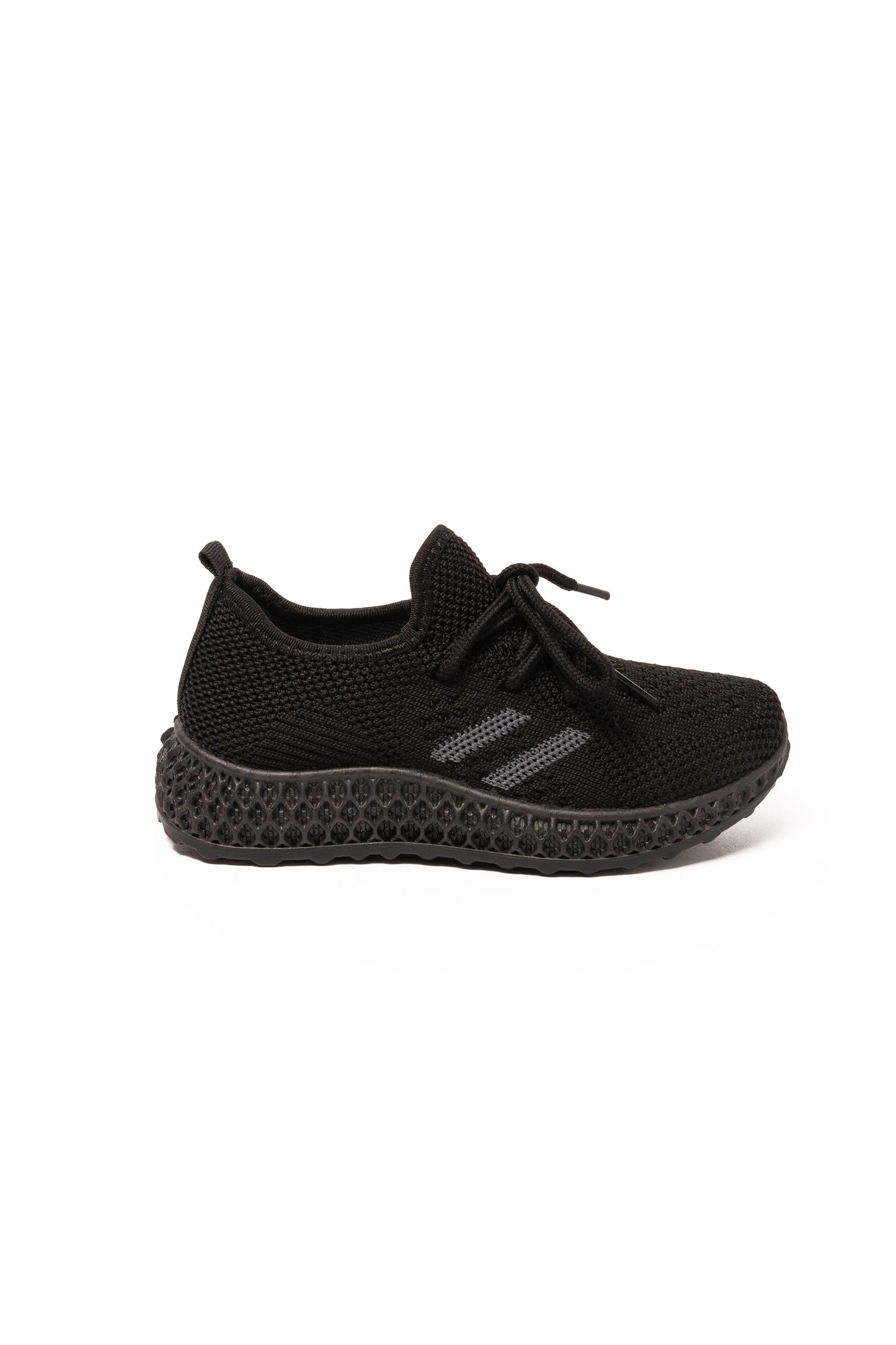 Joel Black Two Stripe Knitted Trainer