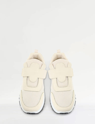 Avery Ladies Touch Fasten Beige Trainers