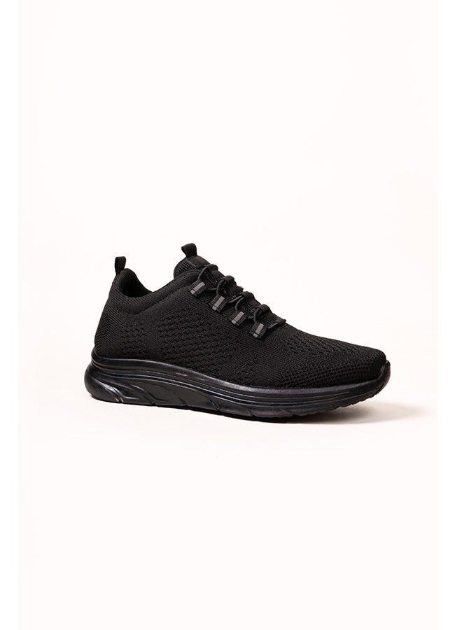 Nova Ladies Flynit Bungee Elastic Black Trainer