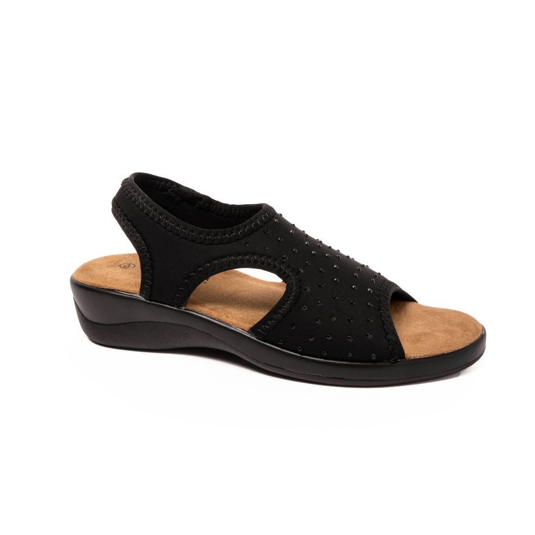 Jenny Black Sandal – Dr Lightfoot Shoes