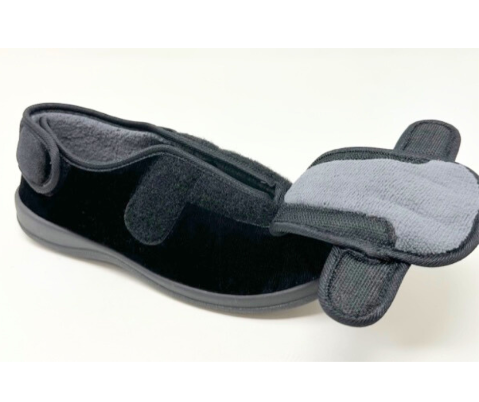 Mens wide fitting 2025 slippers for swollen feet
