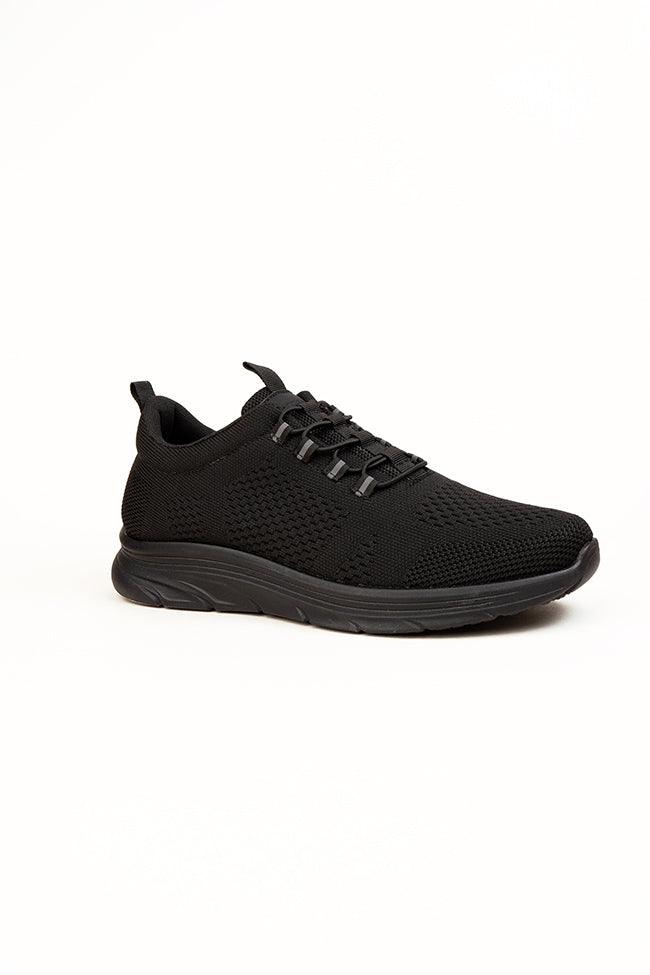 Arlo Men's Bungee Lace Black Trainer