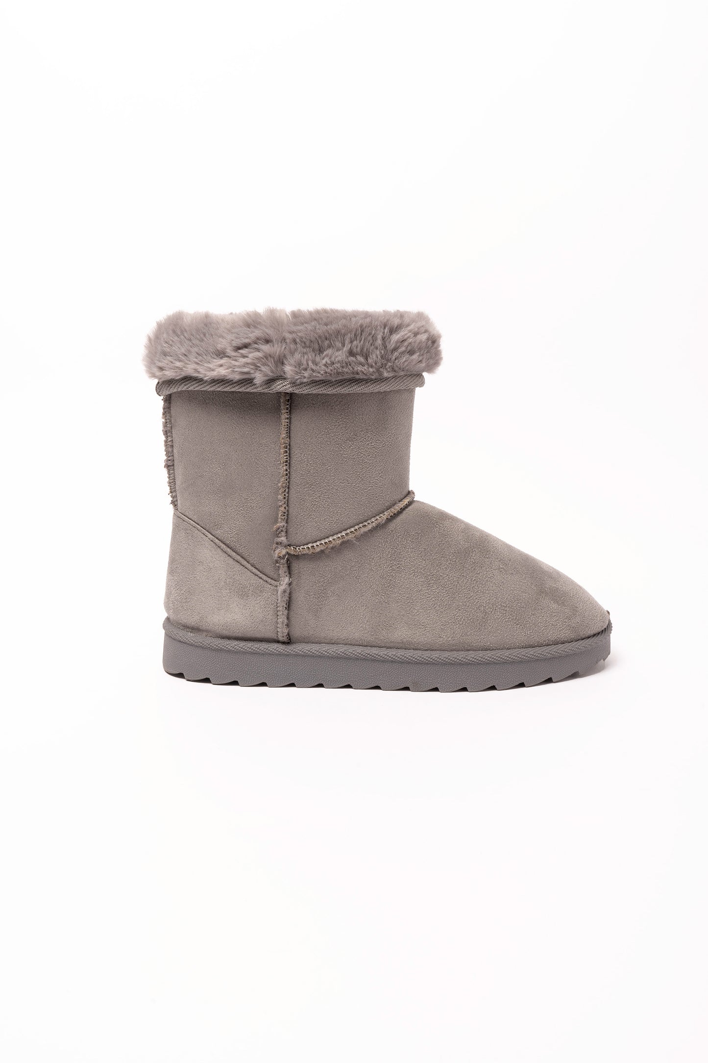 Georgia Fur Lined Calf Lenght Boot Grey