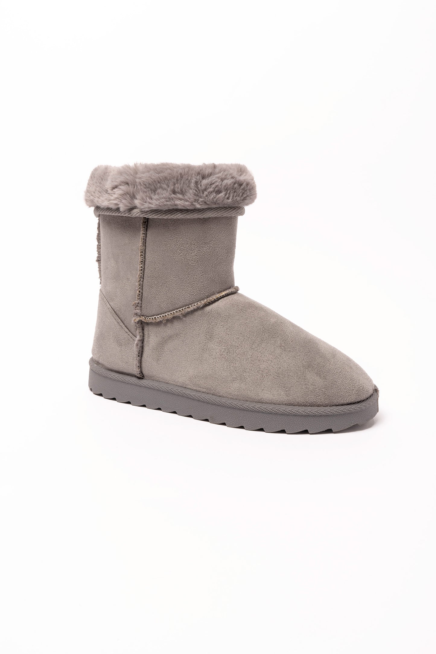 Georgia Fur Lined Calf Lenght Boot Grey