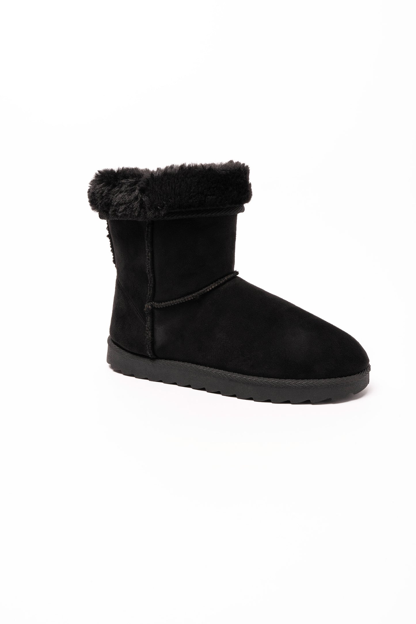 Georgia Fur Lined Calf Lenght Boot Black