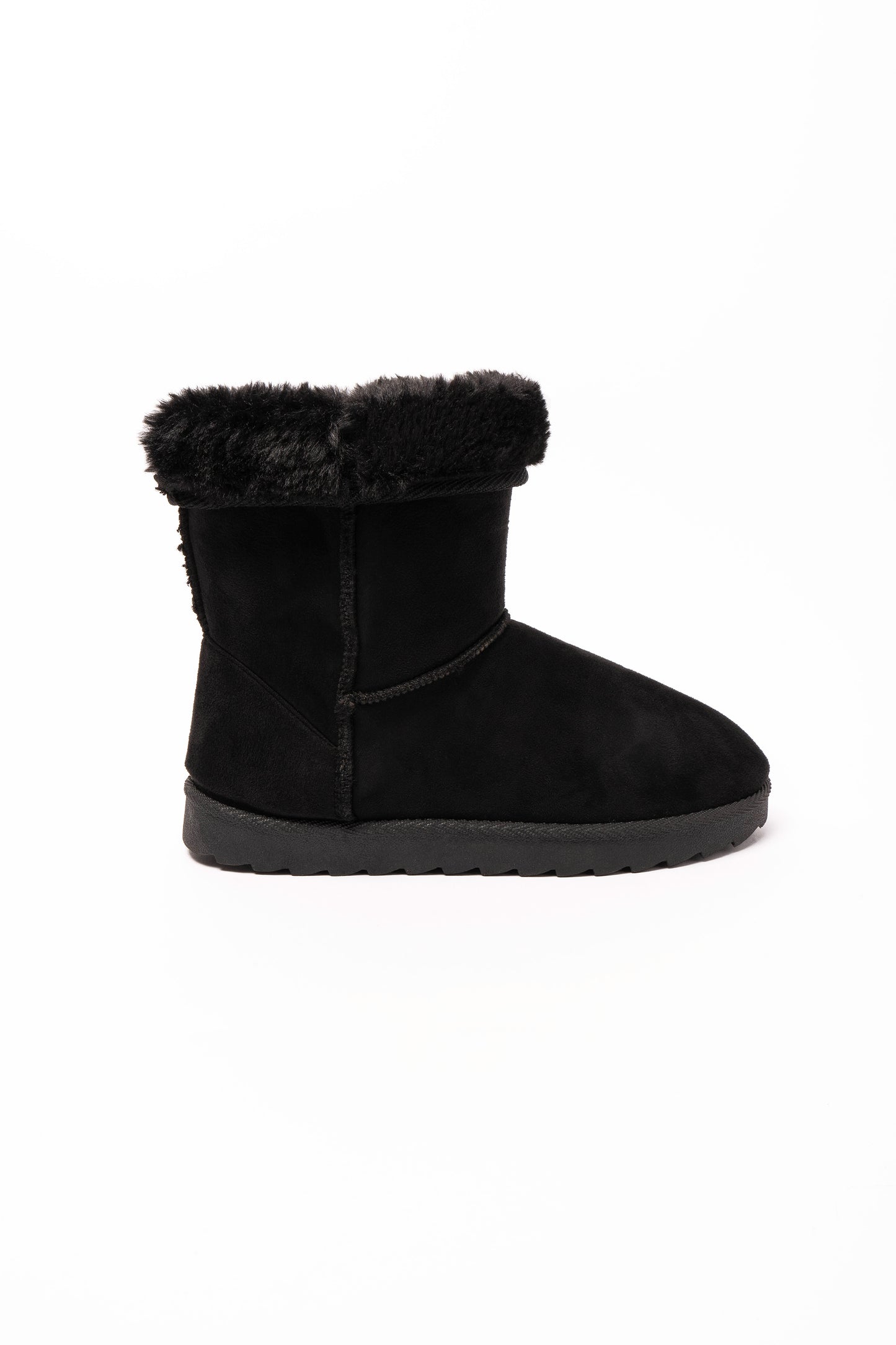 Georgia Fur Lined Calf Lenght Boot Black