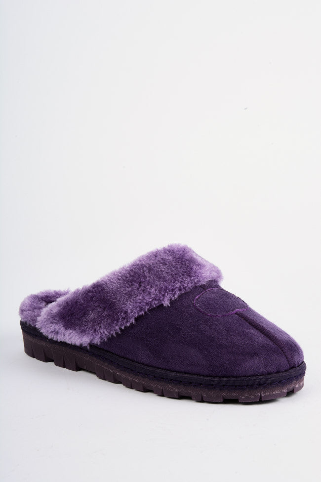 Eden C Seam Full Collar Mule Slipper Purple