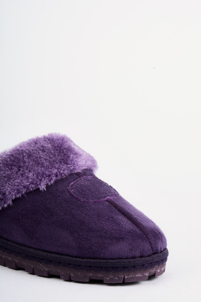 Eden C Seam Full Collar Mule Slipper Purple