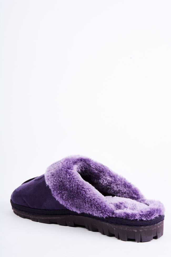 Eden C Seam Full Collar Mule Slipper Purple