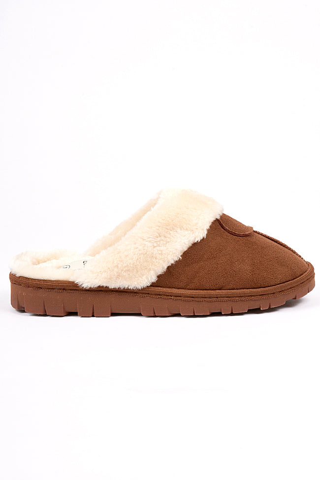 Eden C Seam Full Collar Mule Slipper Chestnut