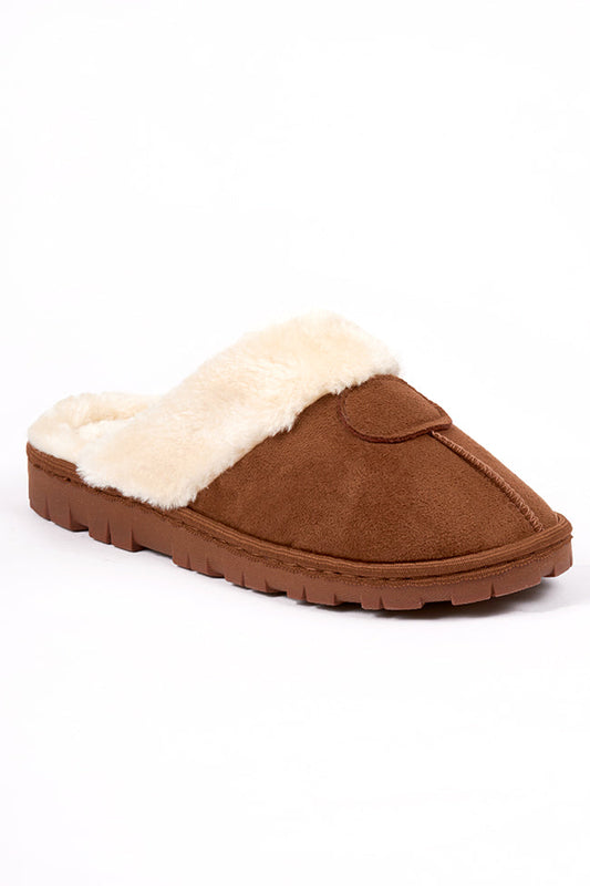 Eden C Seam Full Collar Mule Slipper Chestnut