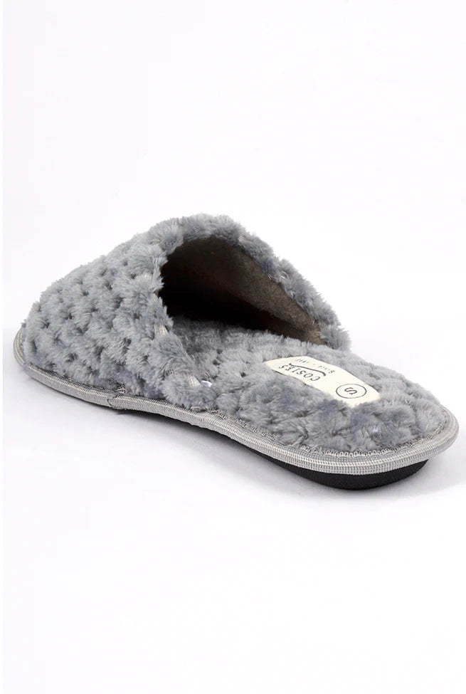 Sophie Grey Open Toe Slipper – Dr Lightfoot Shoes