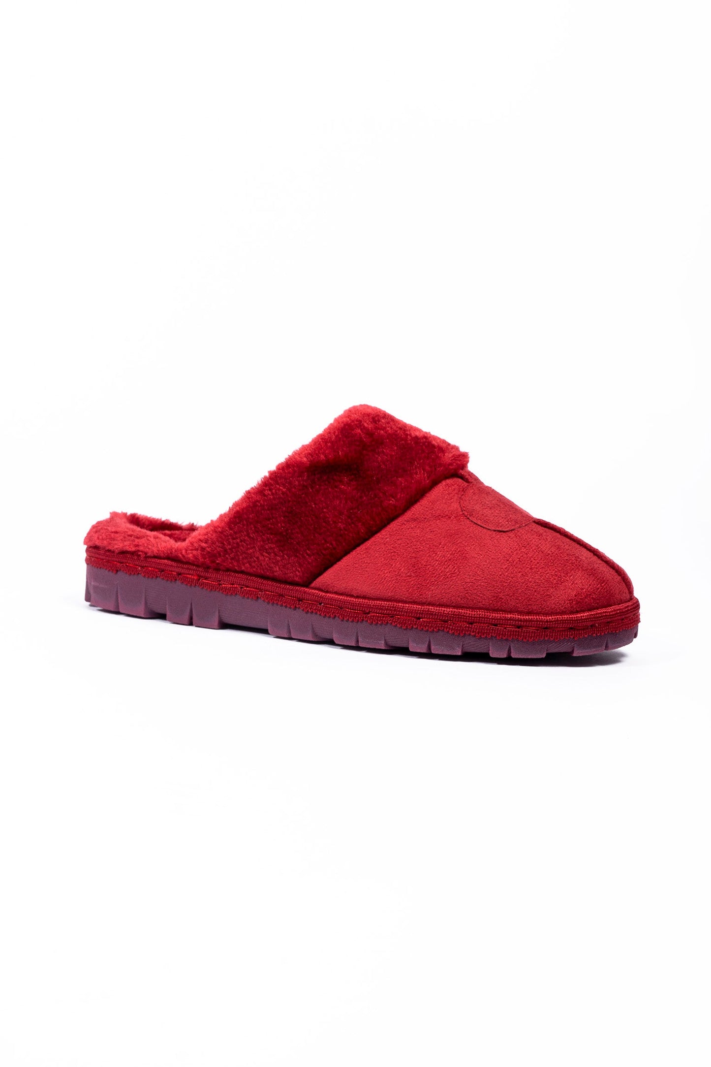 Eden C Seam Full Collar Mule Slipper Berry Red