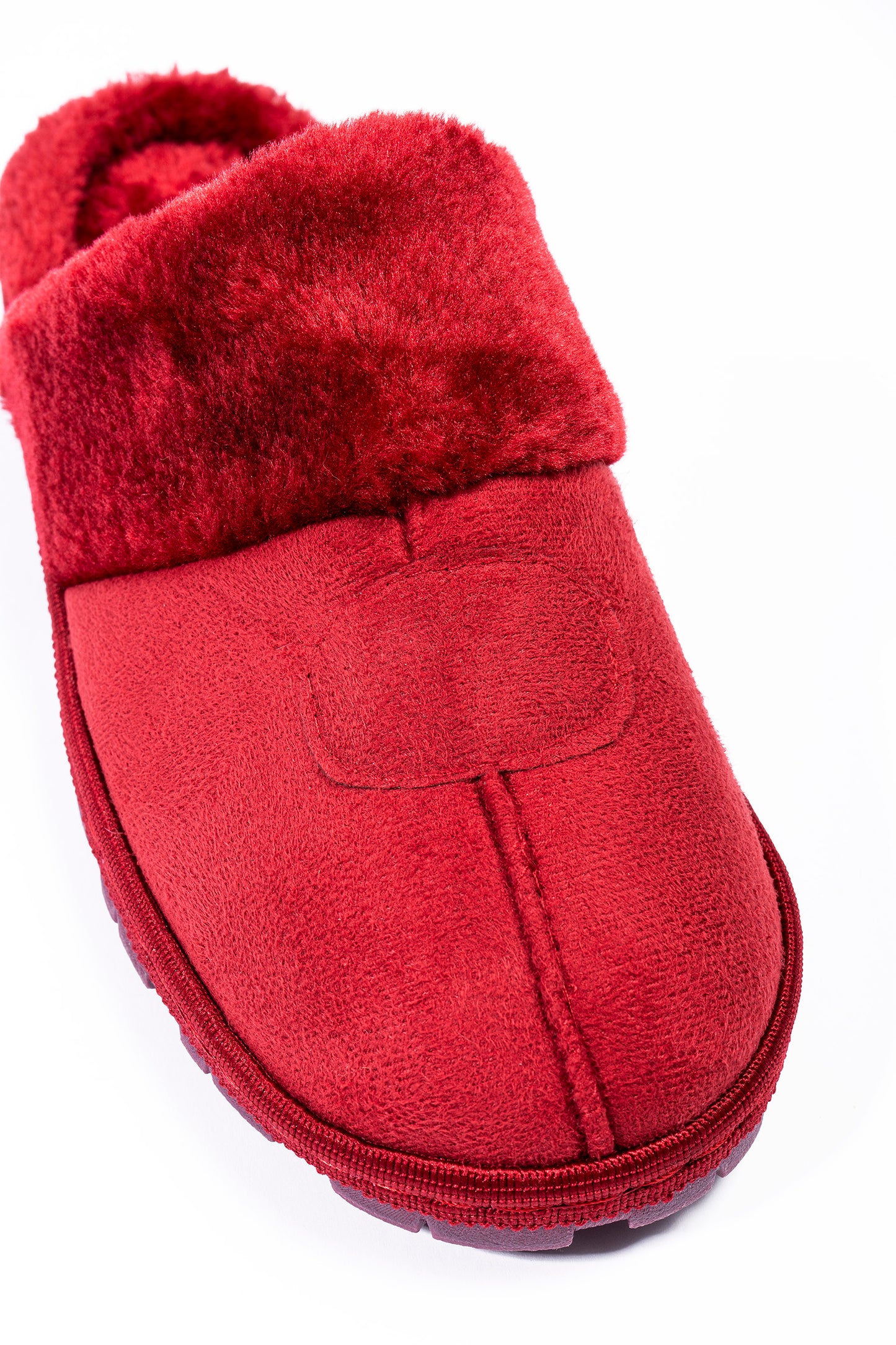 Eden C Seam Full Collar Mule Slipper Berry Red