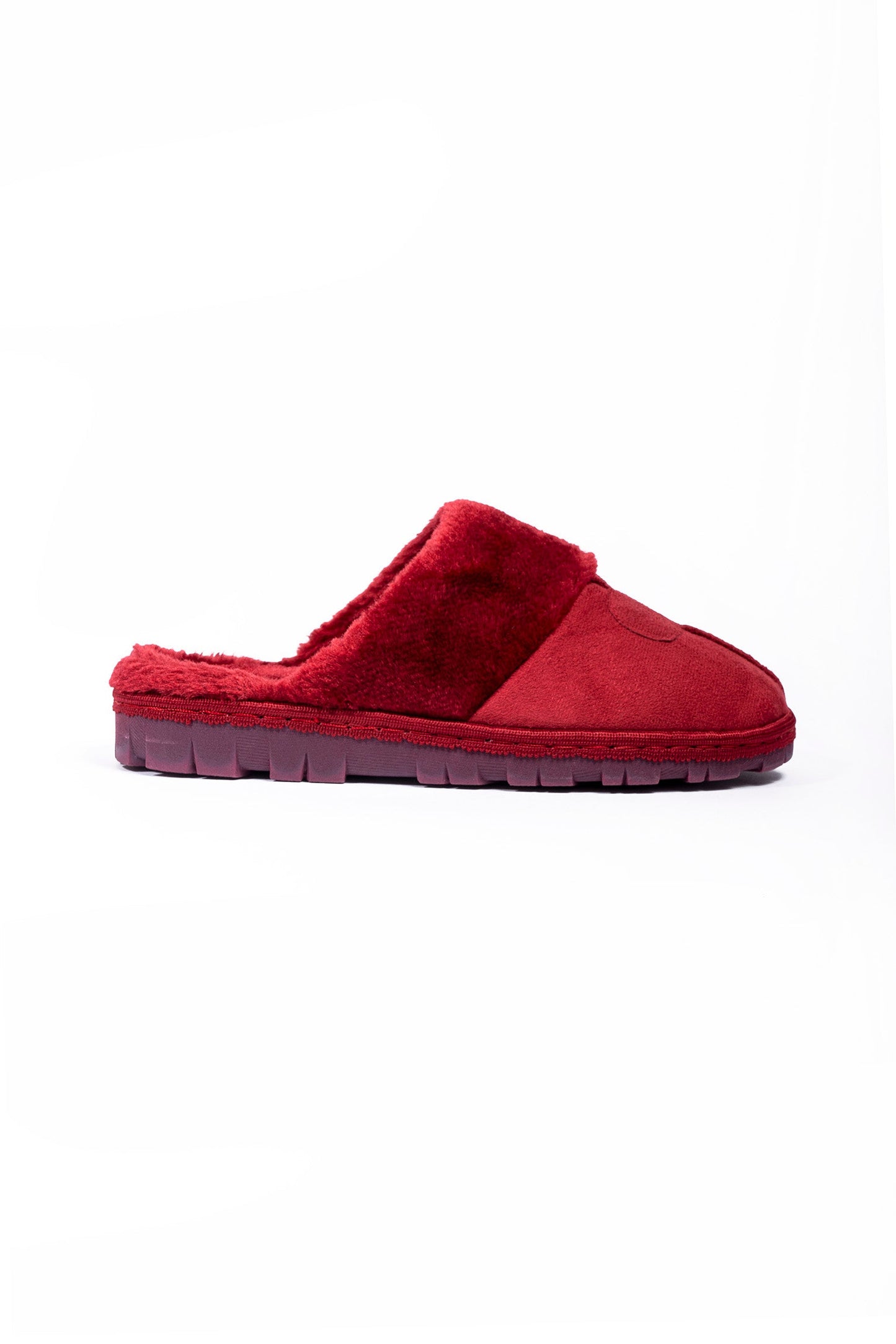 Eden C Seam Full Collar Mule Slipper Berry Red