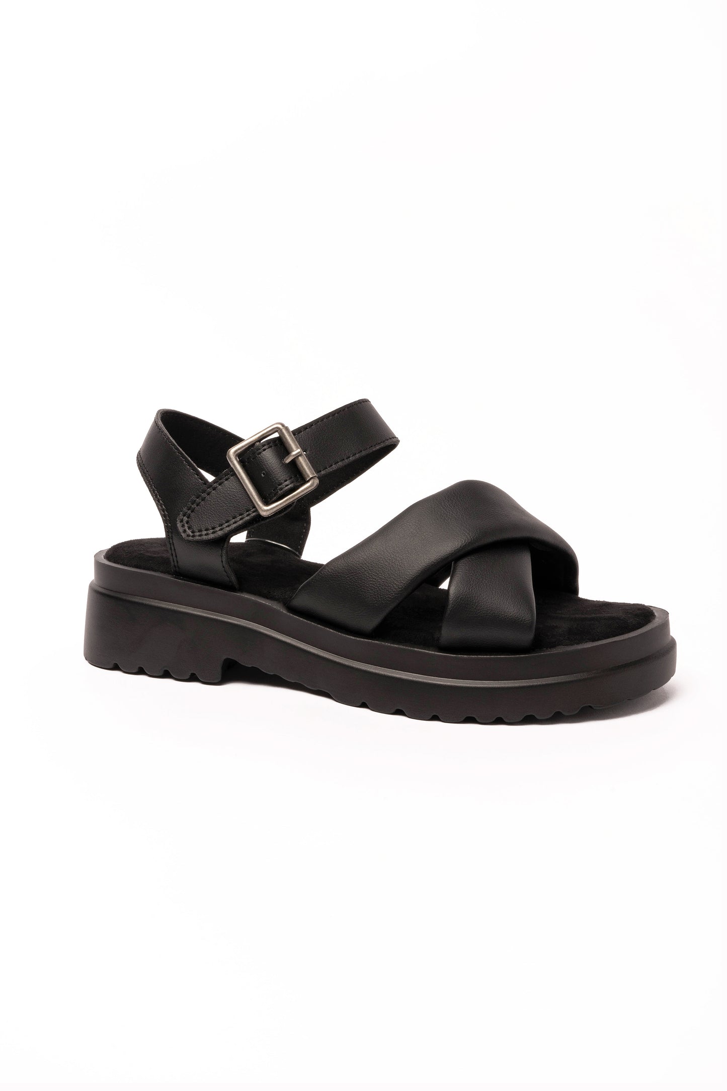 Clara gladiator platform sandals black