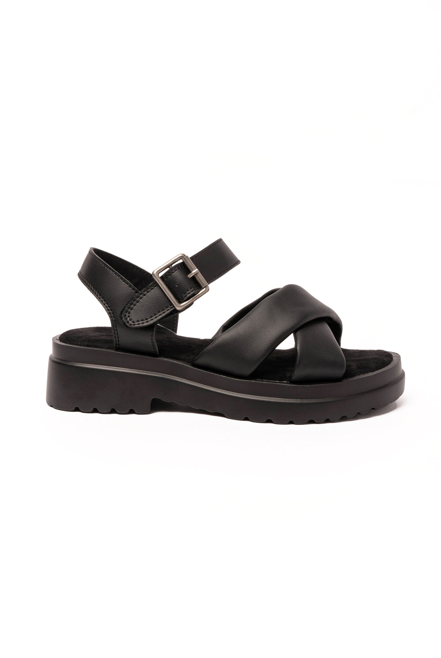 Clara gladiator platform sandals black