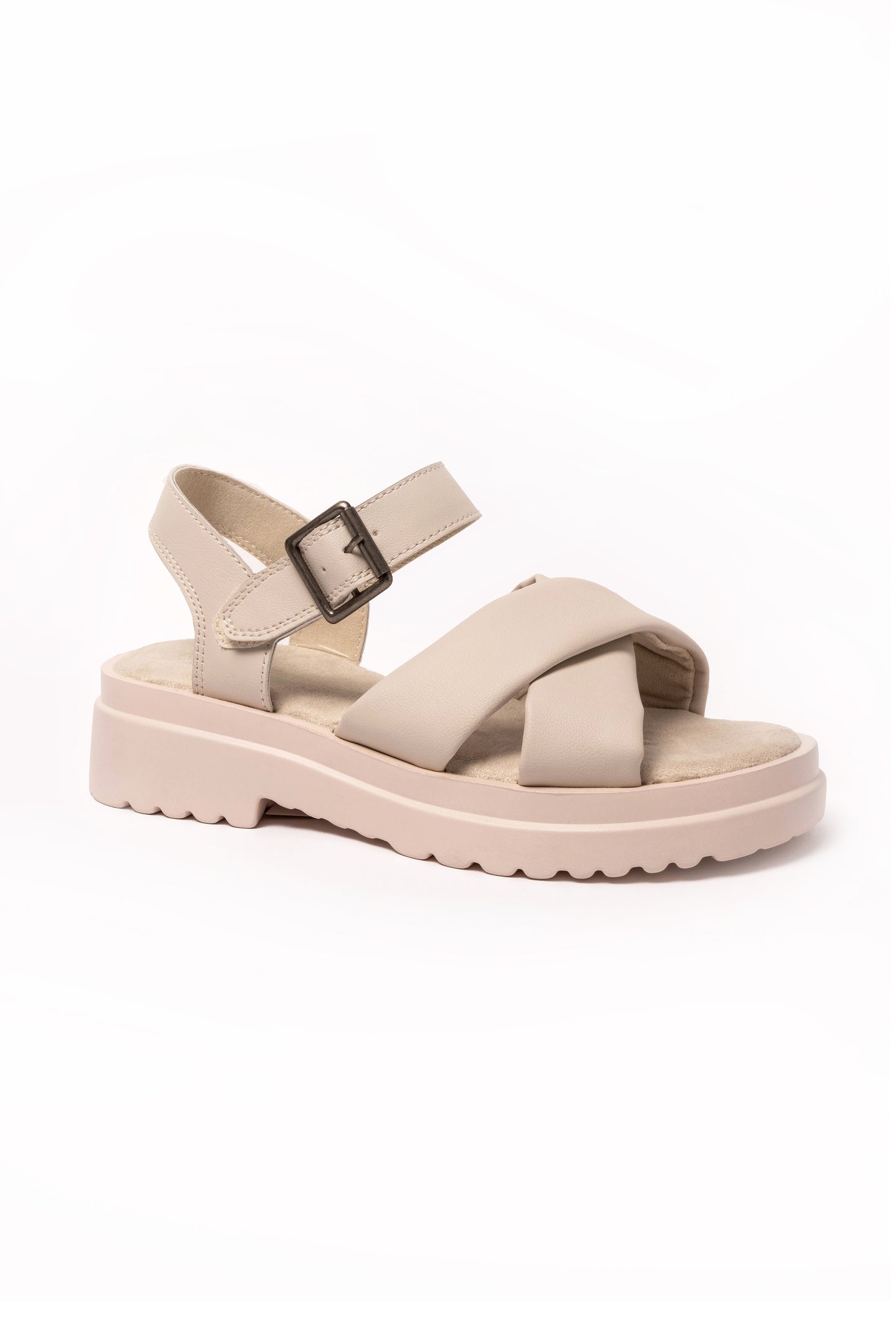 Clara gladiator platform sandals sand