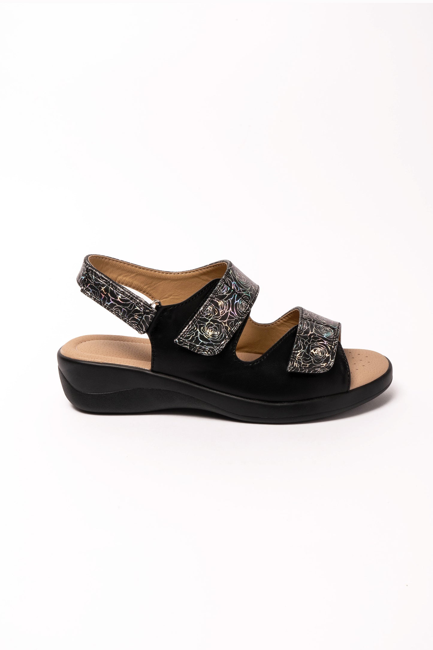 Clara Touch Fasten Sandal Black