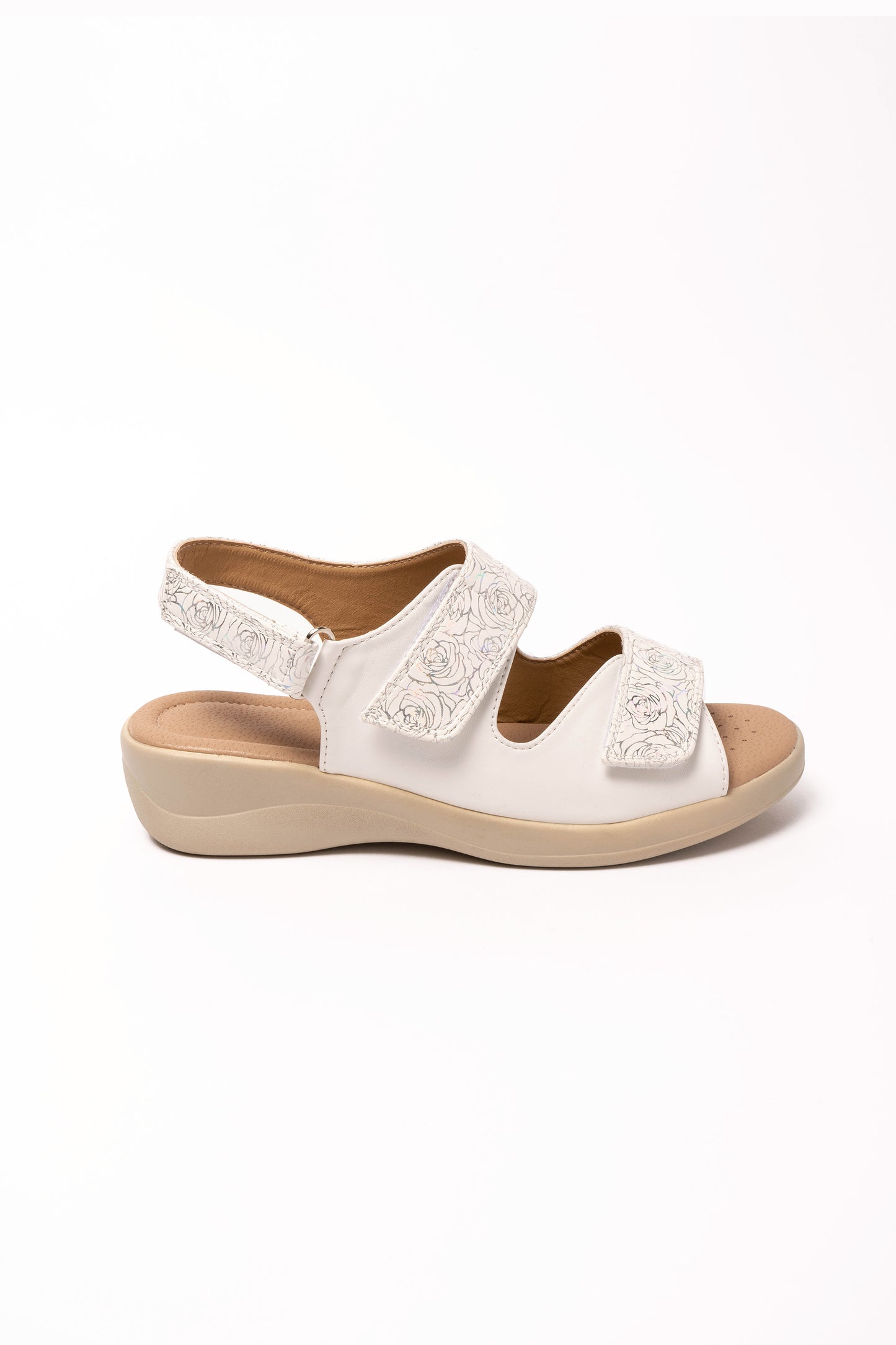 Clara Touch Fasten Sandal White