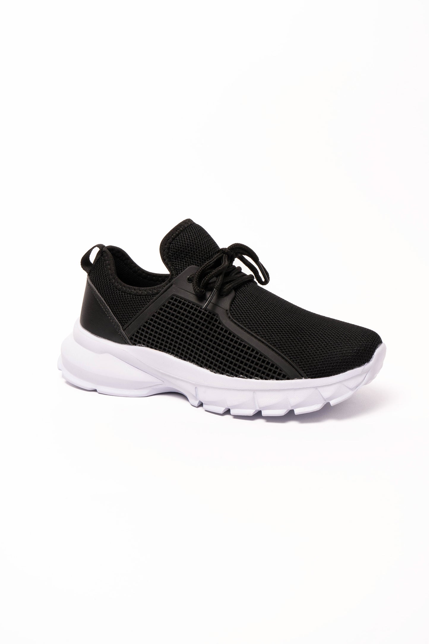 Jack Boys Lace Up Black Trainers