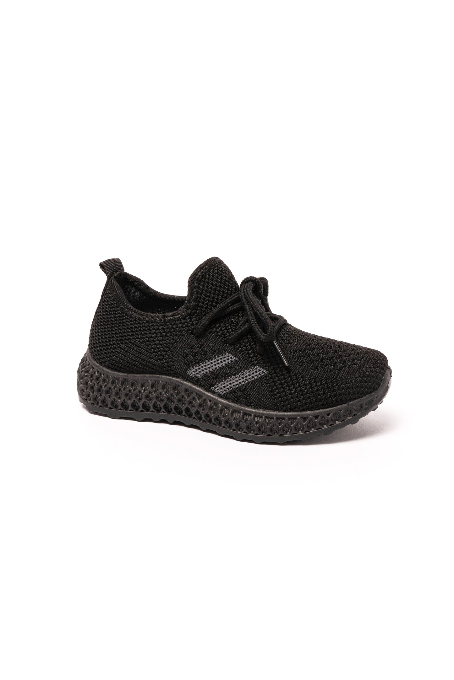 Joel Black Two Stripe Knitted Trainer
