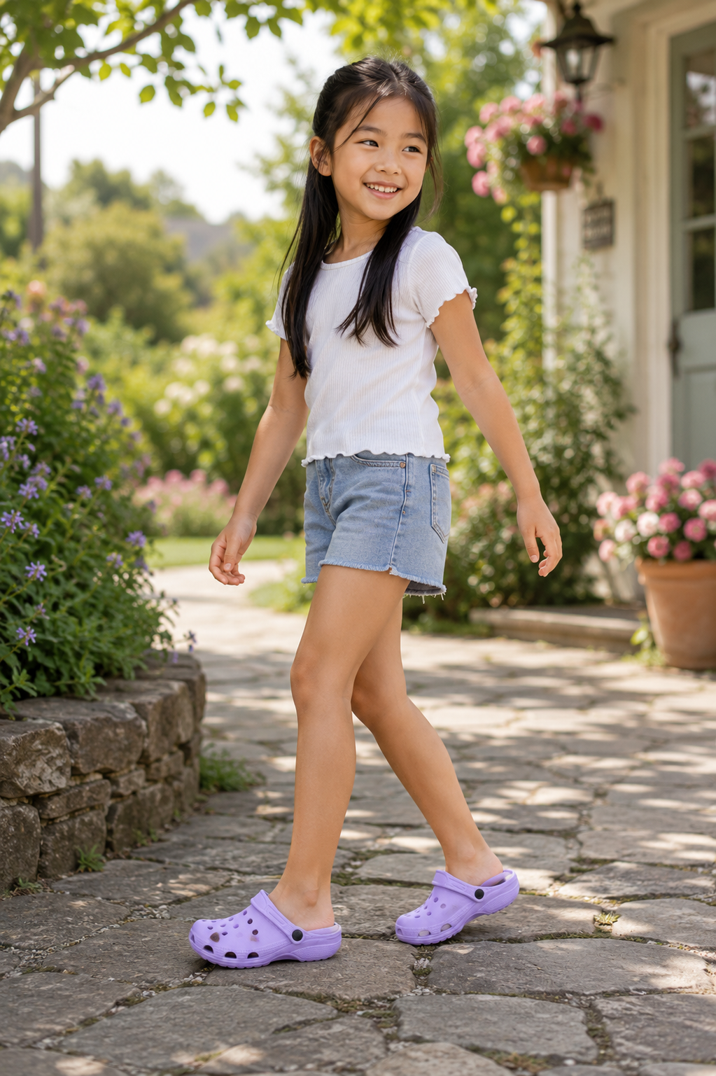 Charlie Youth Lilac Clogs