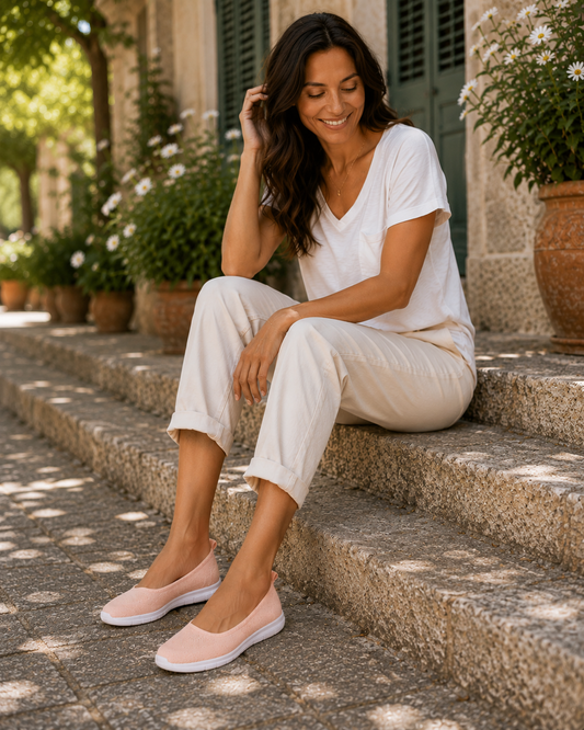 Maria Slip On Pink Canvas