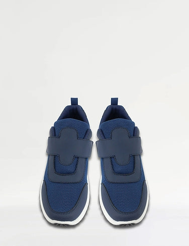 Avery Ladies Touch Fasten Navy Trainers