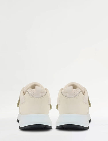 Avery Ladies Touch Fasten Beige Trainers
