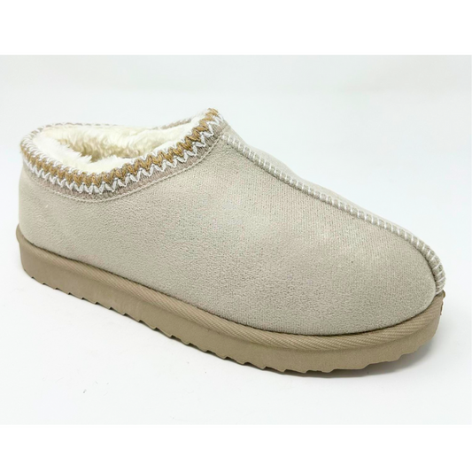 Harper Microfibre Low Cut Braid Stone Ladies Slippers