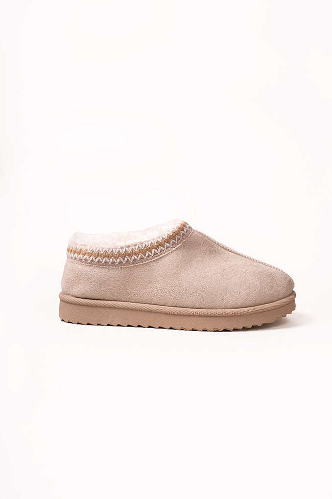 Harper Microfibre Low Cut Braid Stone Ladies Slippers