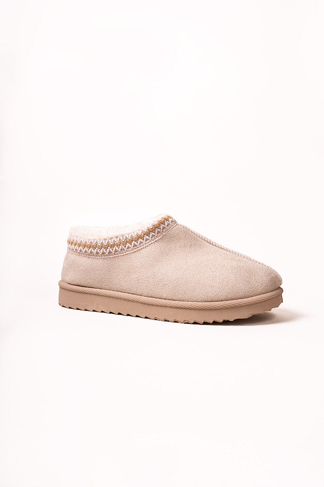 Harper Microfibre Low Cut Braid Stone Ladies Slippers